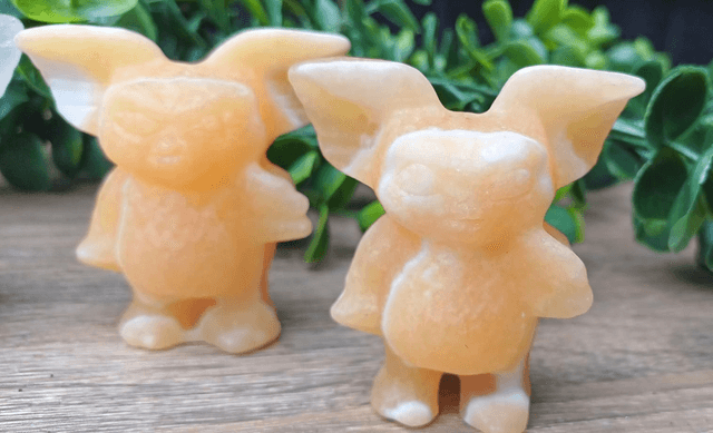 Orange Calcite and Rose Quartz Gizmo 