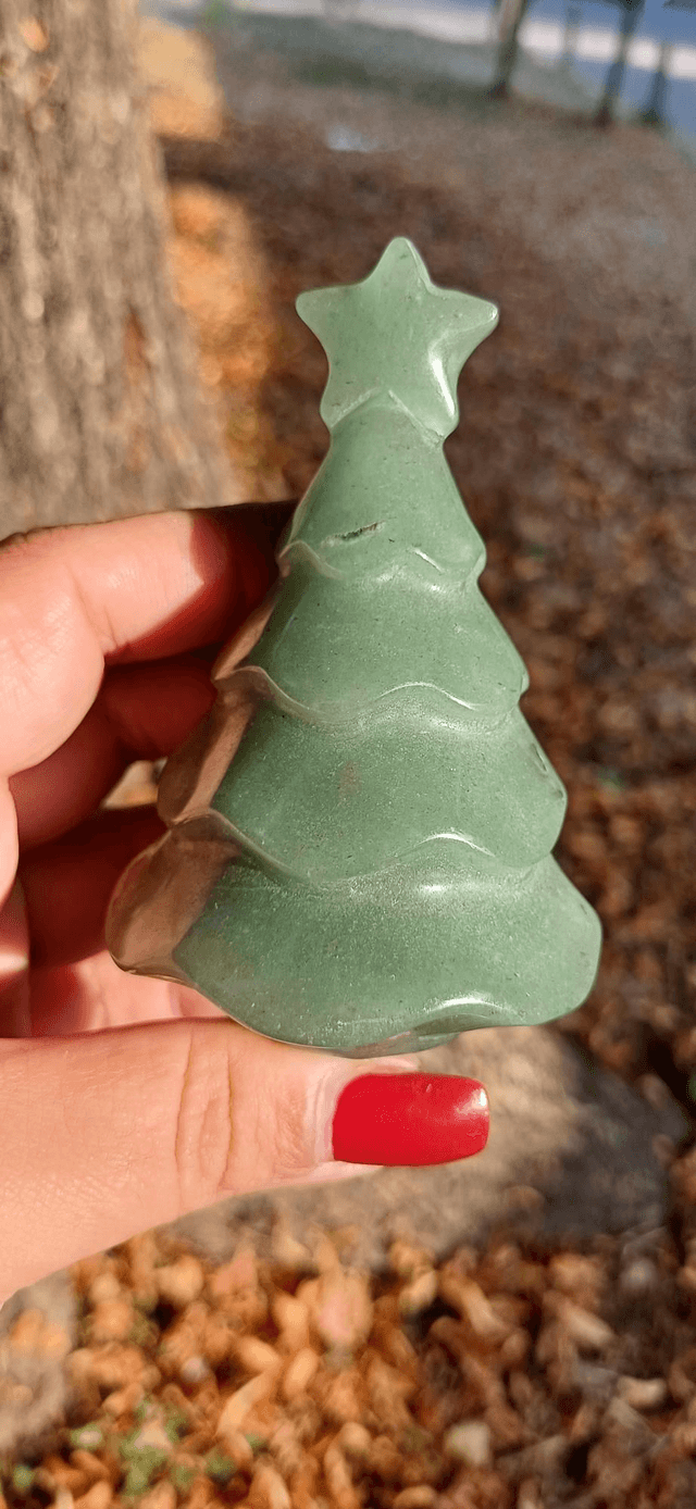 Green Aventurine Christmas Tree