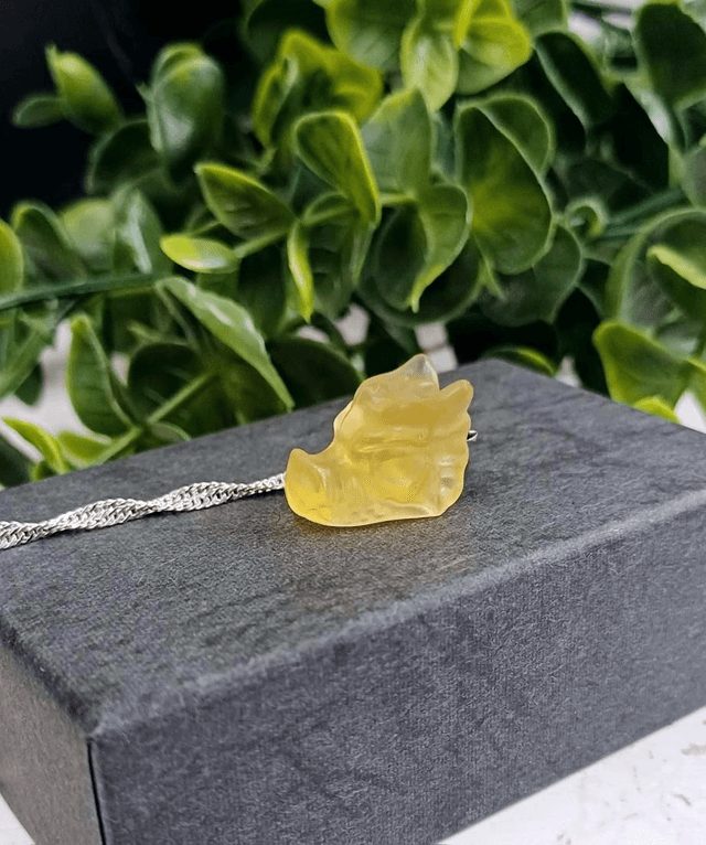 Fluorite Dragon Pendant on 925 silver plated necklace