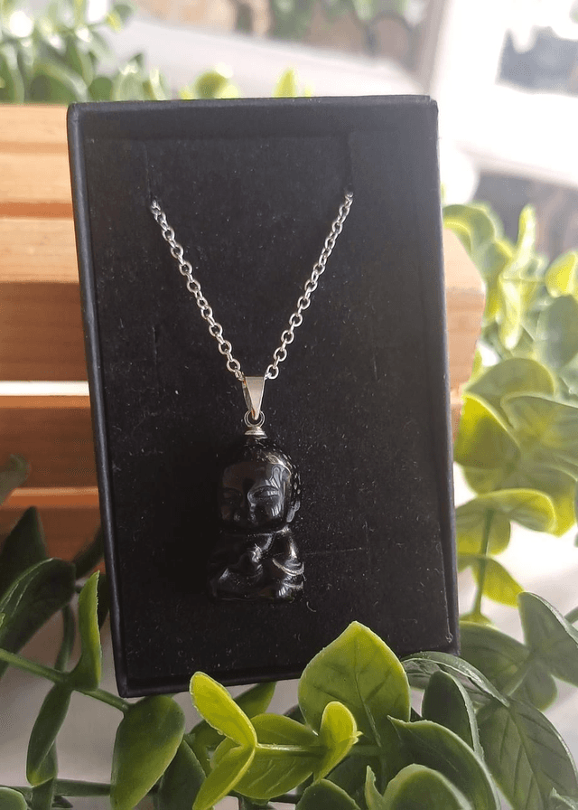 Buddha Pendant in 925 Silver Plated Chain
