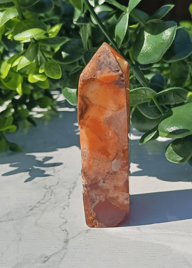 Carnelian and Flower Agate Tower 1
