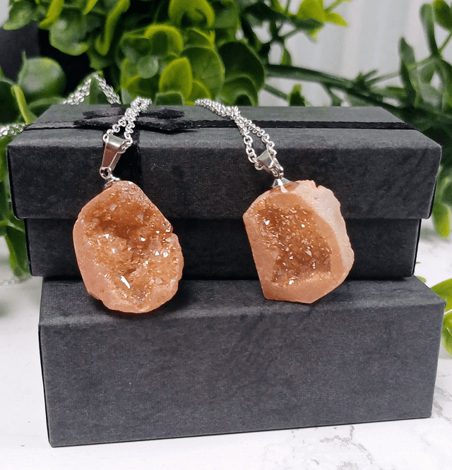 Aura Druzy Quartz Pendant